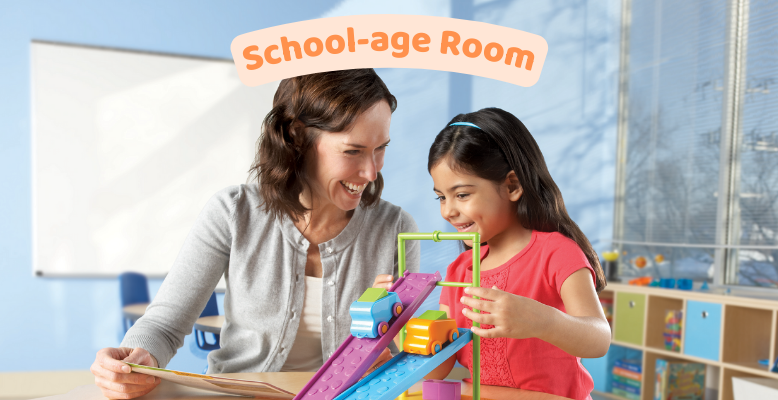 Teacher and a girl engaging with Force and Motion Activity Set