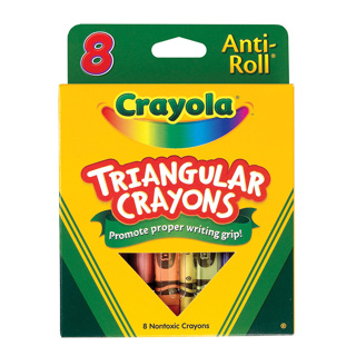 Anti-Roll Triangular Crayons 16 ct.