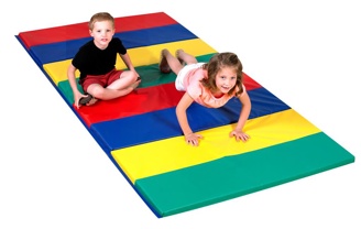 Folding Gym Mat, 4' x 8', 1-1/2 Thick - Quality Classrooms
