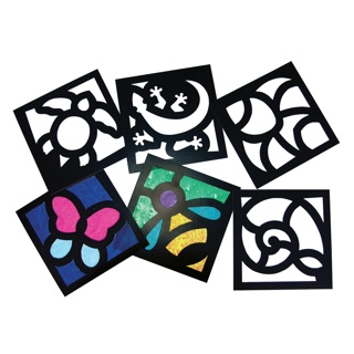 Junior Stained Glass Frames, 24 Pieces