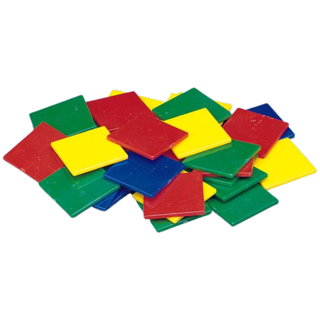 Colour Tiles, Assorted, Set of 400