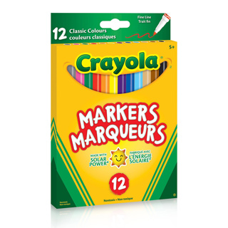 Crayola Washable Fine Line Markers, Set of 12