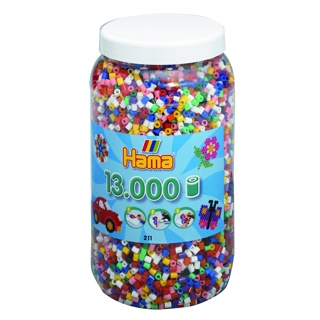 Hama Melting Beads, 10 Colours, 13000 Pieces
