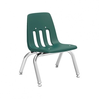 Classroom Chair, 12" Seat Height, Forest Green
