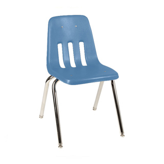 Classroom Chair, 16" Seat Height, Blueberry