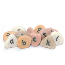 Lowercase Alphabet Pebbles, 26 Pieces