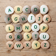 Uppercase Alphabet Pebbles, 26 Pieces