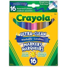 Crayola Washable Broad Line Markers, Set of 16