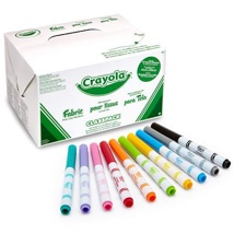 Crayola Fabric Markers Classpack, Fine Line, Set of 80