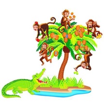 Five Monkeys Sitting In A Tree Flannelboard Set