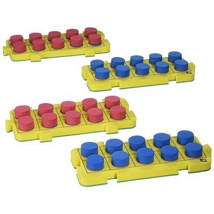 Two-Colour Ten Frame Numeration Set, Blue and Red