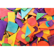 Coloured Flat Wooden Shapes, 200 Pieces