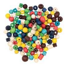 Wood Beads Classroom Pack, Assorted, 454 g