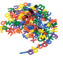Lower Case Letter Beads, 288 Pieces