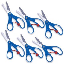 Spring Action Scissors, Blunt Tip, Set of 6
