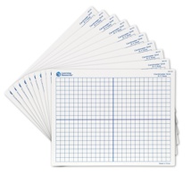Double-Sided X, Y Axis Dry-Erase Mats, Set of 10