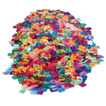 Plastic Tiles, Transparent, 2,000 Pieces