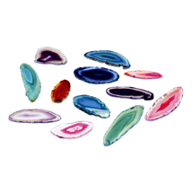 Agate Slices, 12 Pieces