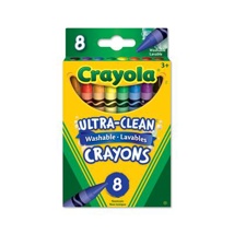 Crayola Ultra-Clean Washable Crayons, Set of 8