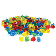Transparent Counting Jewels, Assorted, 200 Pieces