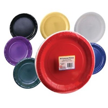 Paper Plates, Assorted, 9" 