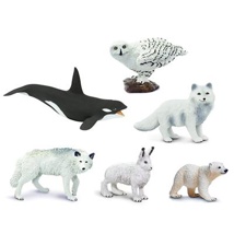 Realistic Animals Arctic Figurines, Set of 6