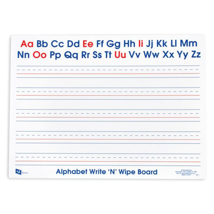 2-Sided Alphabet Write and Wipe Mats, Set of 10