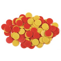 Two-Colour Counters, Red and Yellow, Set of 400