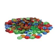 Transparent Rounded Counting Gems, 200 Pieces