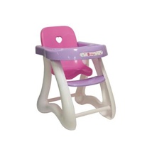 Plastic Doll Highchair, Pink
