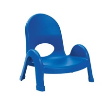 Value Stack Chair, 5" Seat Height, Blue