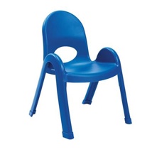 Value Stack Chair, 11" Seat Height, Blue
