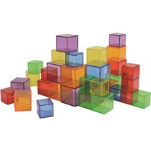 Translucent Coloured Cubes, 54 Pieces