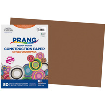 Prang Construction Paper, 12" x 18", Brown, 50 Sheets