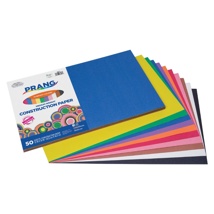 Prang Construction Paper, 12" x 18", Assorted, 50 Sheets