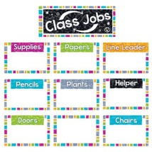 Colour Harmony Wipe-Off Class Jobs Mini Bulletin Board Set