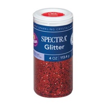 Spectra Glitter Shaker Jar, Red, 113 g