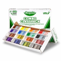Crayola Large Crayon and Washable Marker Classpack, Set of 256
