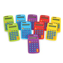 Calculators, Rainbow, Set of 10