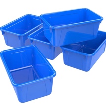 Cubby Bins, Small, Blue, Set of 5