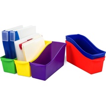 Large Book Bin, Primary Colours, Set of 6