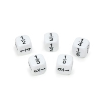 Fraction Dice, Set Two, 5 Pieces