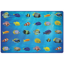 Friendly Fish Seating Rug, 6' x 9', Rectangle