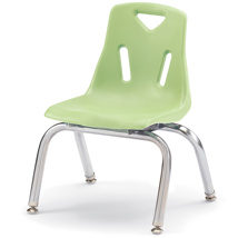 Berries Stacking Chair, Chrome Legs, 10" Seat Height, Key Lime
