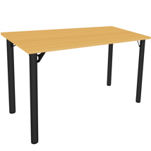 Adjustable Standing Desk, 24" x 48", Maple with Black, 30"-42" High