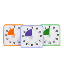 Time Timer 8” Learning Center Classroom Set, Secondary Colour, Set of 3