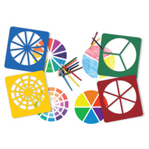 Colour Wheel Stencils, Set of 4