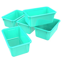 *Cubby Bins, Small, Teal, Set of 5