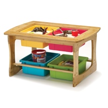 Bamboo Sensory Table with Assorted Tub Combo