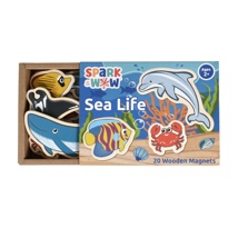 Wooden Magnets, Sea Life, Set of 20